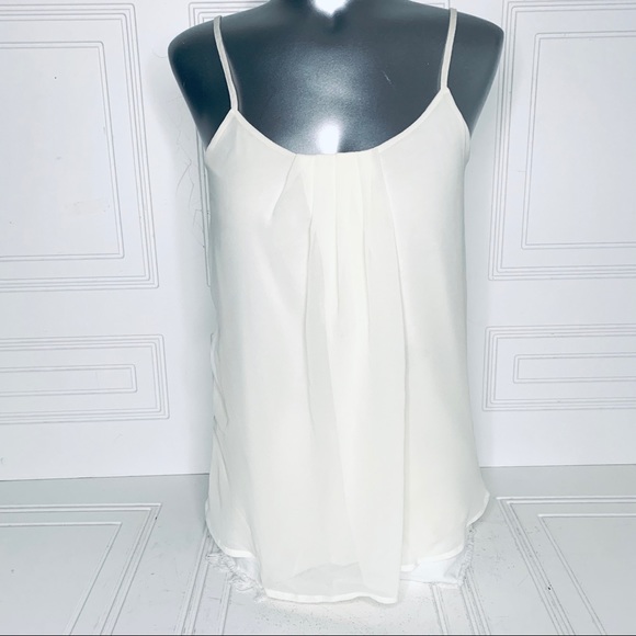 BANANA REPUBLIC OFF WHITE CHIFFON TOP NEW WITH TAG - Picture 2 of 6